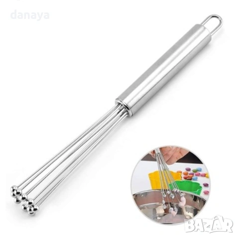 6418 Кухненска бъркалка за яйца и кремове с топчета, снимка 4 - Аксесоари за кухня - 53536020