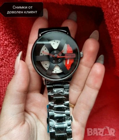 Мъжки луксозен спортен часовник с дизайн на джанта, снимка 4 - Мъжки - 42020114