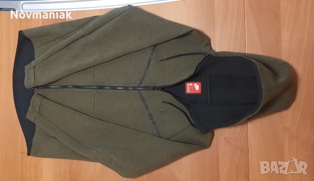 Nike Tch Flc Wr Hoodie Fz Olive-Като Ново, снимка 14 - Спортни дрехи, екипи - 41141317