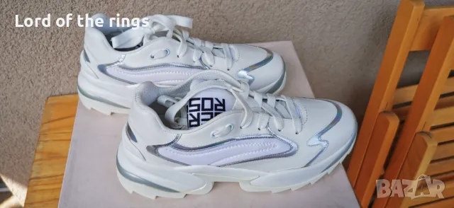 Oригинални дамски маратонки с кожа и неопрен SERGIO ROSSI - 36 номер, снимка 2 - Маратонки - 49958492