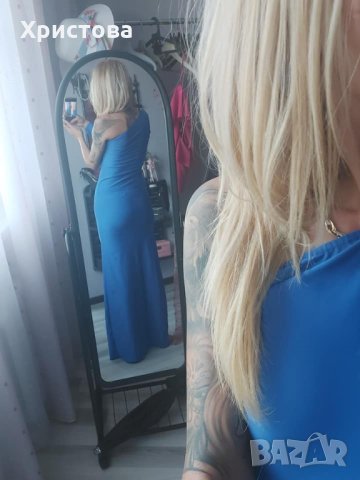 Нова дълга рокля в синьо за повод - 32.00лв., снимка 6 - Рокли - 21610920