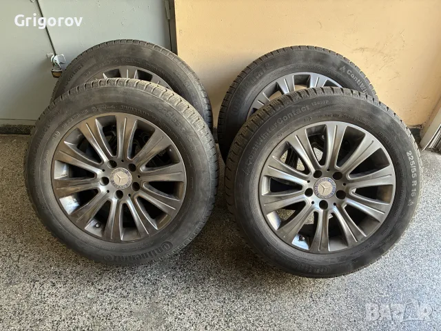 джанти за Mercedes 16" с зимни гуми Continental 225/55 R16