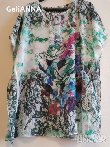 СВЕЖА ТУНИКА В ЕФЕКТНИ ЦВЕТОВЕ  РАЗМЕР XL , снимка 6 - Туники - 36075102