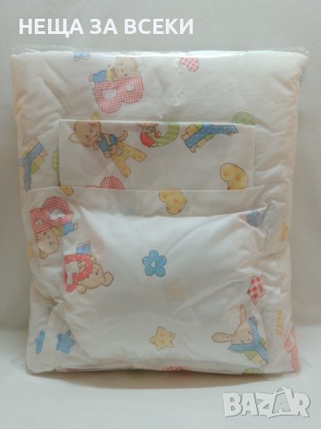 Български бебешки олекотен комплект 4 части 100% памук - ранфорс, снимка 5 - Спално бельо и завивки - 40159853