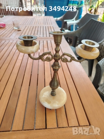 Стар бронзов свещник 