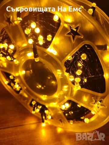 1️⃣0️⃣0️⃣МЕТРА Коледни LED Лампи Diamond Crystal Диод, снимка 3 - Други стоки за дома - 52569395