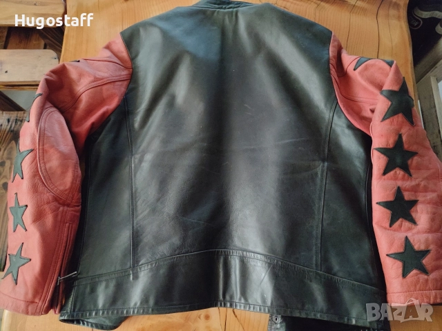 Tommy Hilfiger Винтидж Мъжко кожено яке моторджиско Cafe Racer M/L, снимка 6 - Якета - 52896396