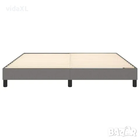 vidaXL Рамка за легло с пружини, тъмносива, 180x200 см, плат, снимка 5 - Спални и легла - 56146584