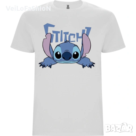 Нова детска тениска със Стич (Stitch) в бял или черен цвят, снимка 2 - Детски тениски и потници - 48222918
