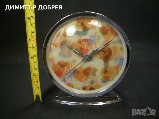 СТАР РЕТРО СОЦ КИТАЙСКИ МЕХАНИЧЕН НАСТОЛЕН ЧАСОВНИК БУДИЛНИК, снимка 6 - Антикварни и старинни предмети - 41142042