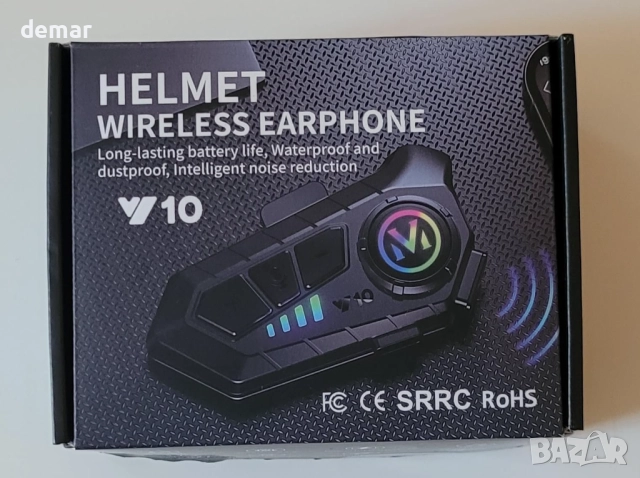 Bluetooth слушалка за мотоциклетна каска, CVC шумопотискане, IP67, снимка 7 - Bluetooth слушалки - 51541786