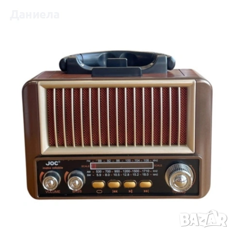 Ретро радио JOC TG-2502T-S - класически стил и мощен звук, снимка 5 - Радиокасетофони, транзистори - 53783257