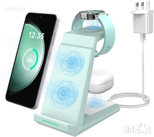 ADADPU 3v1 зарядна станция, Samsung Galaxy, Galaxy Watch, Galaxy Buds