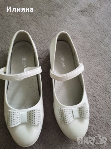 Clibee Бели официални обувки, номер 35 момиче, снимка 3 - Детски обувки - 41568475