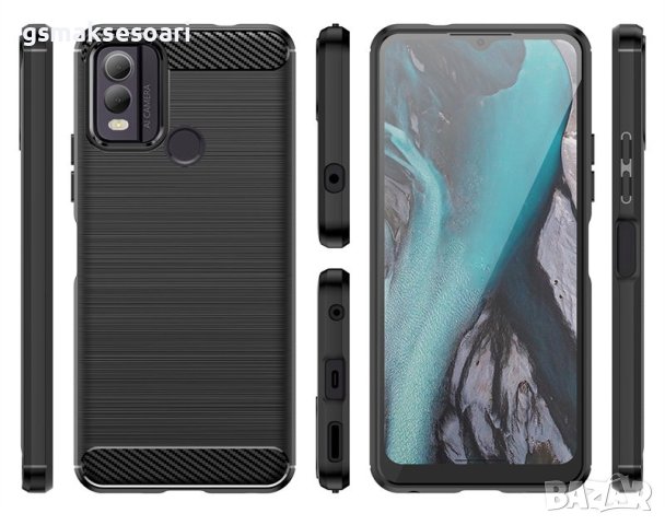 Nokia C22 - Удароустойчив Кейс Гръб CARBON, снимка 2 - Калъфи, кейсове - 41398298