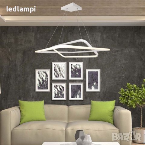 LED Полилей 50W Бял Димиране Неутрално Бяла Светлина, снимка 6 - Полилеи - 41140789