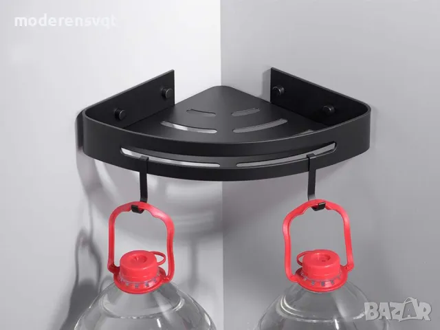 Етажерка за баня и душ черна, снимка 4 - Етажерки - 47642542