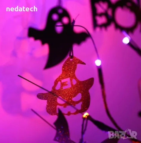 Halloween страховито дърво с LED осветление – 60 cm, снимка 3 - Декорация за дома - 56198508