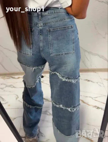 Топ модел дамски дънки широк крачол wide leg , снимка 2 - Дънки - 55959475