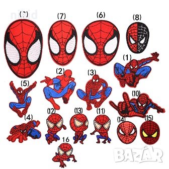 Спайдърмен Spiderman емблема апликация за дреха дрехи самозалепваща се, снимка 2 - Други - 41713114