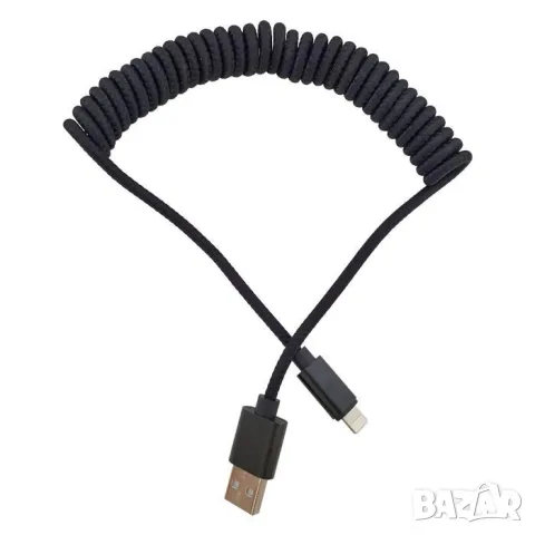 Разтегателен USB кабел с текстилна обшивка до 2A