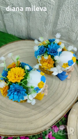 Ангелчета в жълто и синьо!!, снимка 10 - Декорация за дома - 53048975