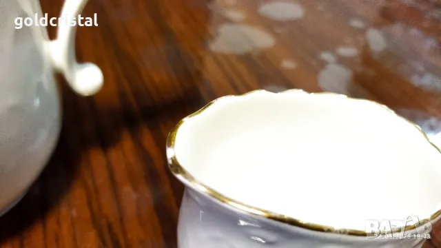 Стар български костен порцелан Бононя Ралица чайник заханица латиера , снимка 5 - Антикварни и старинни предмети - 50415624