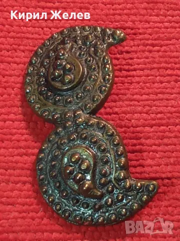 СТАРИННА БРОНЗОВА ЕТНОГРАФСКА БРОШКА ПАФТИ РЕТРО НАКИТ МАЙСТОРСКА ИЗРАБОТКА 45681, снимка 11 - Антикварни и старинни предмети - 46219965