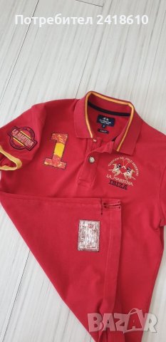 La Martina IBIZA Pique Cotton Slim Fit Mens Size S ОРИГИНАЛНА Тениска!