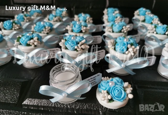 Подаръци за гости -  бурканчета със свещ, снимка 11 - Подаръци за кръщене - 36079607