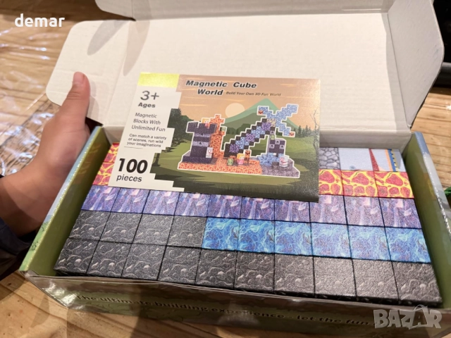 Магнитни строителни блокчета Minecraft за деца, 3+ години, снимка 9 - Образователни игри - 52679490