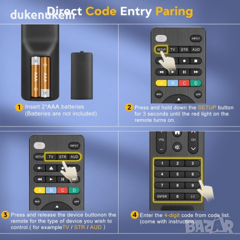 Универсално дистанционно управление Samsung, LG, Sony, Philips, Hisense, TCL, Toshiba, Panasonic, Sh, снимка 5 - Дистанционни - 53043020