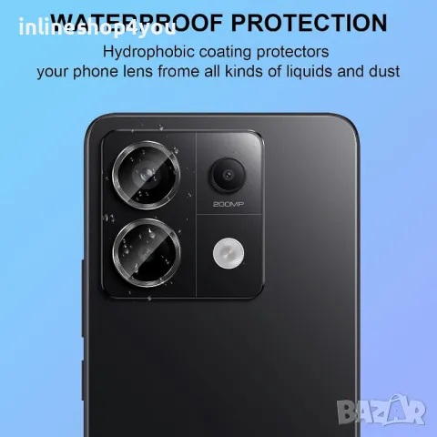 Стъклен Протектор за Камера Тип Рингове за Xiaomi Redmi Note 13 / Pro / 4G / 5G, снимка 2 - Фолия, протектори - 47388935