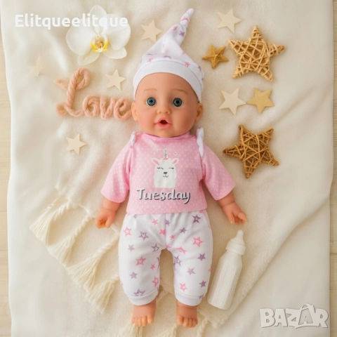 Реалистично говорещо бебе с аксесоар шише, снимка 4 - Кукли - 52182509