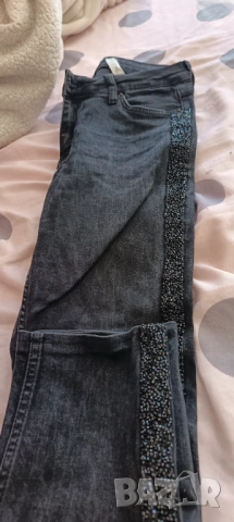 Дамски дънки М рр камъни , снимка 8 - Дънки - 53603640