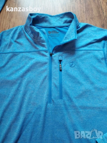 fjallraven abisko vent zip t-shirt ls - страхотна мъжка блуза Л КАТО НОВА, снимка 2 - Блузи - 51924685