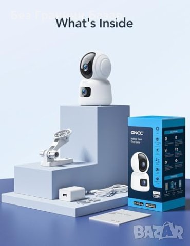 Нова 1080P Двойна Камера за Бебета - Нощно Видение, PTZ, Следене, снимка 9 - Други - 44248104