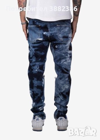 Скъсани дънки - Tie Die Denim Jeans, снимка 4 - Дънки - 44448157