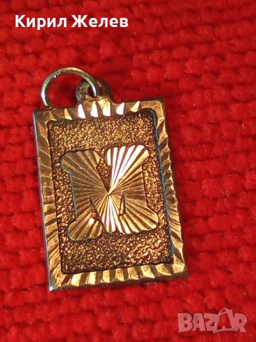 ОРНАМЕНТИРАН СРЕБЪРЕН ВИНТИДЖ МЕДАЛЬОН СРЕБРО 900 БУКВИЧКА - А 38021, снимка 2 - Колиета, медальони, синджири - 40920995