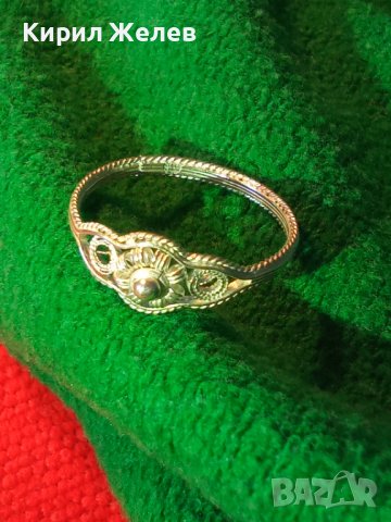 19 ВЕК СРЕБЪРЕН ФИЛИГРАНЕН ВЪЗРОЖДЕНСКИ ПРЪСТЕН СТАРА РЪЧНА КУЮМДЖИЙСКА ИЗРАБОТКА УНИКАТ 26621, снимка 9 - Антикварни и старинни предмети - 34631126