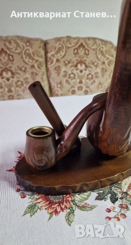🌟🍂 Декоративен винтидж комплект с дървени лули 🍂🌟, снимка 9 - Лули - 52713948