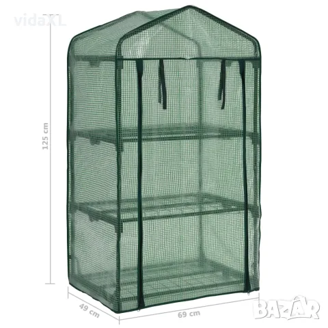 vidaXL 3-етажна мини оранжерия, 69x49x125 см, снимка 7 - Оранжерии - 56147617