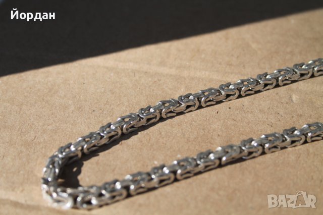 Италиански сребърен ланец, снимка 2 - Колиета, медальони, синджири - 41679392