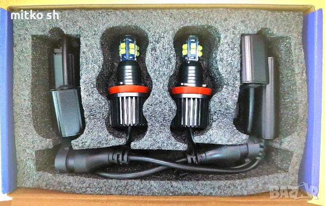 H8 Led ангелски очи автомобилни крушки, снимка 9 - Аксесоари и консумативи - 52577068