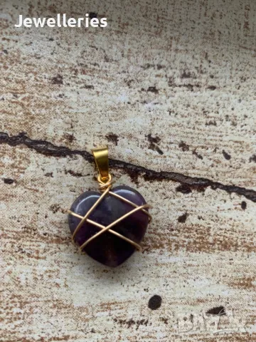 Колие от аметист “Heart”, снимка 4 - Колиета, медальони, синджири - 48263878