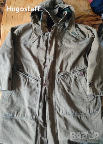 Винтидж Iceberg топла военна парка шуба с дебела подплата качулка Хл, снимка 3 - Якета - 53377931