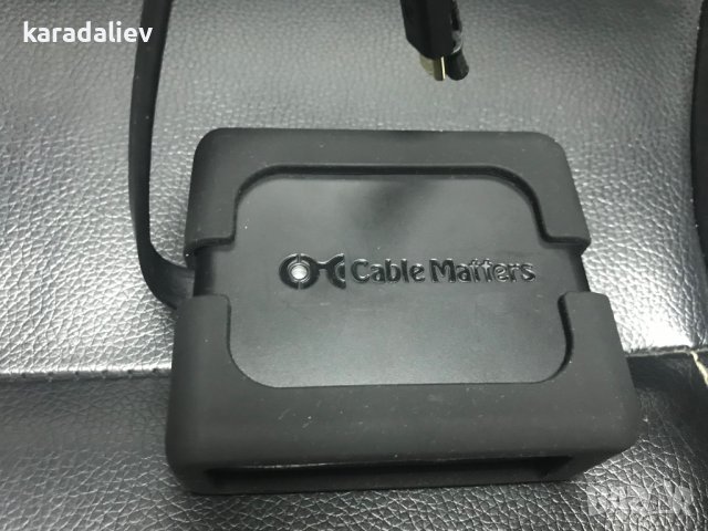 Cable Matters USB-C Dual Monitor Hub with Dual 4K DisplayPort, 2x USB 2.0, Fast Ethernet, and 60W Po, снимка 8 - Мрежови адаптери - 41312844