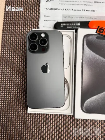 КАТО НОВ!iPhone 15 pro*лизинг 78лв/м айфон 15 про Black Titanium, снимка 2 - Apple iPhone - 47875506
