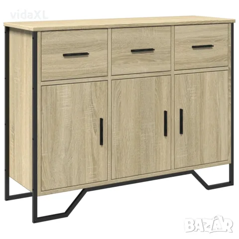 vidaXL Сайдборд, дъб сонома, 97x32,5x74,5 см инженерно дърво