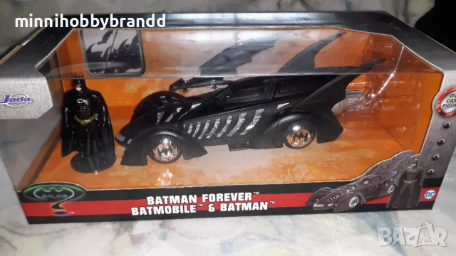 BATMAN  & BATMOBILE BATMAN FOREVER 1.24  JADA TOP TOP TOP  MODEL. , снимка 7 - Колекции - 47675975